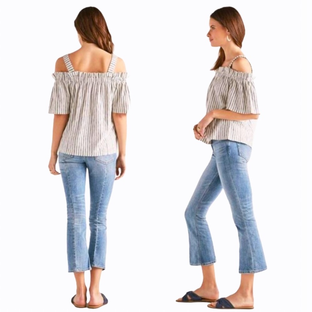 Lucky Brand 100% Cotton Off the Shoulder Top - S - Picture 16 of 16